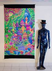 画像7: SPACE TRIBEバティック 1.2m × 2m「Garden of Delights」 (7)