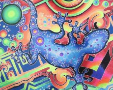 画像4: SPACE TRIBEバティック 3.7m × 2.15m「Space Gecko」 (4)