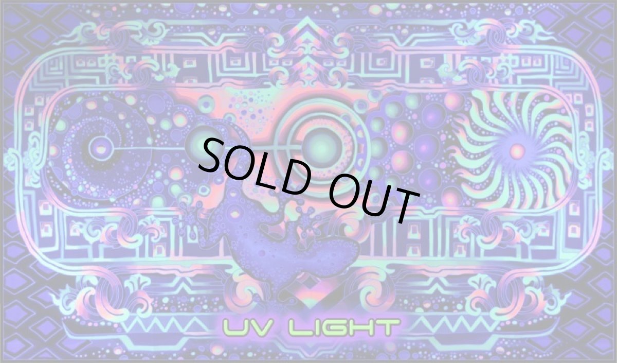 画像2: SPACE TRIBEバティック 3.7m × 2.15m「Space Gecko」 (2)