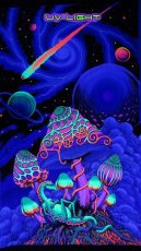 画像2: SPACE TRIBEバティック 1.2m × 2m「Cosmic Shrooms」 (2)