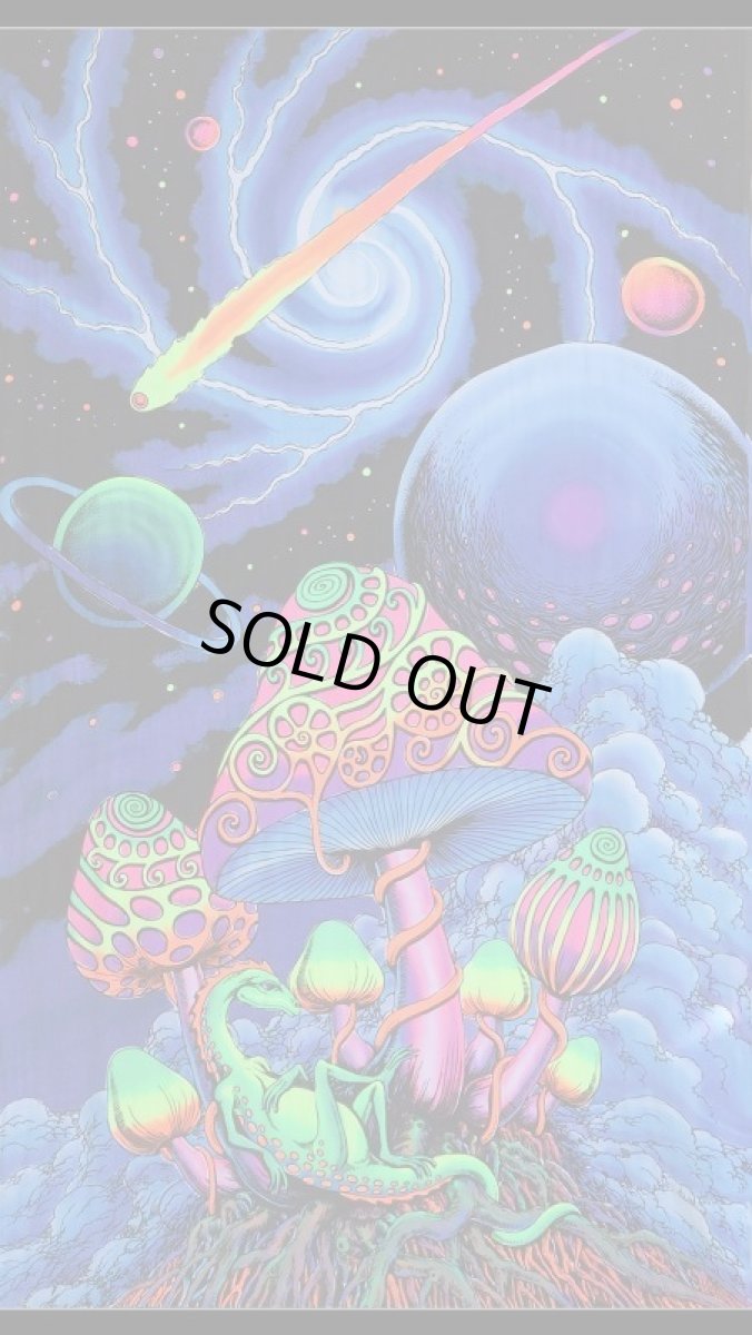 画像1: SPACE TRIBEバティック 1.2m × 2m「Cosmic Shrooms」 (1)