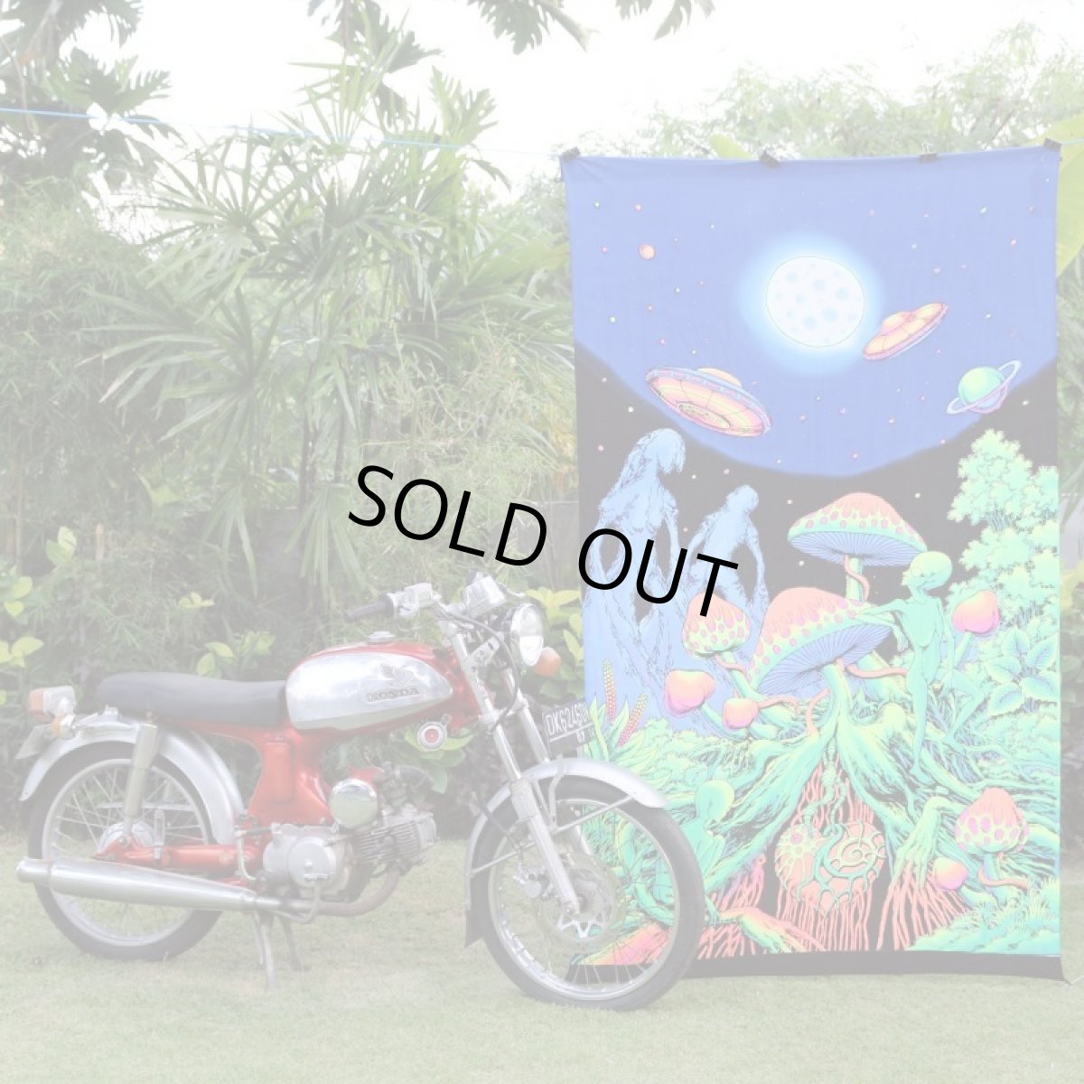 画像4: SPACE TRIBEバティック 1.2m × 2m「Alien Shrooms」 (4)