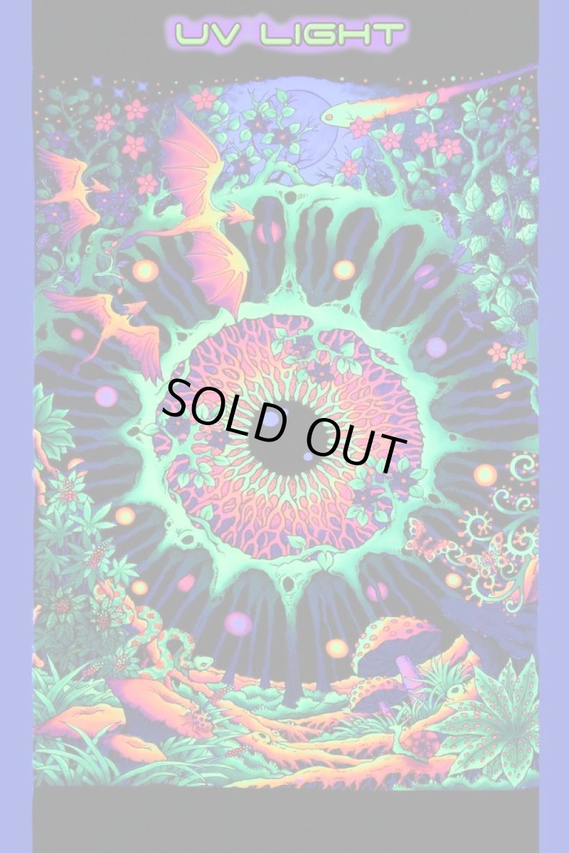 画像2: SPACE TRIBEバティック 1.2m × 2m「Cosmic Eye」 (2)