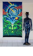 画像5: SPACE TRIBEバティック 1.2m × 2m「Root of Life」 (5)