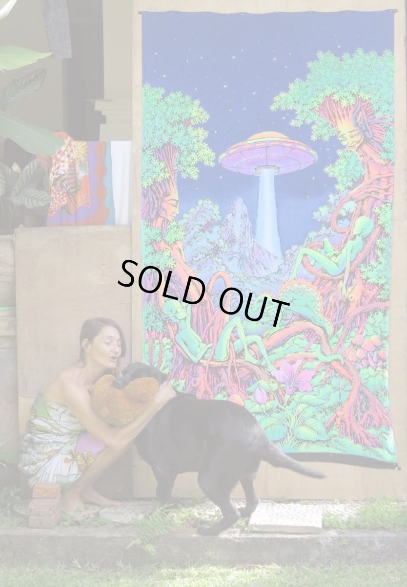 画像6: SPACE TRIBEバティック 1.2m × 2m「UFO Jungle」 (6)