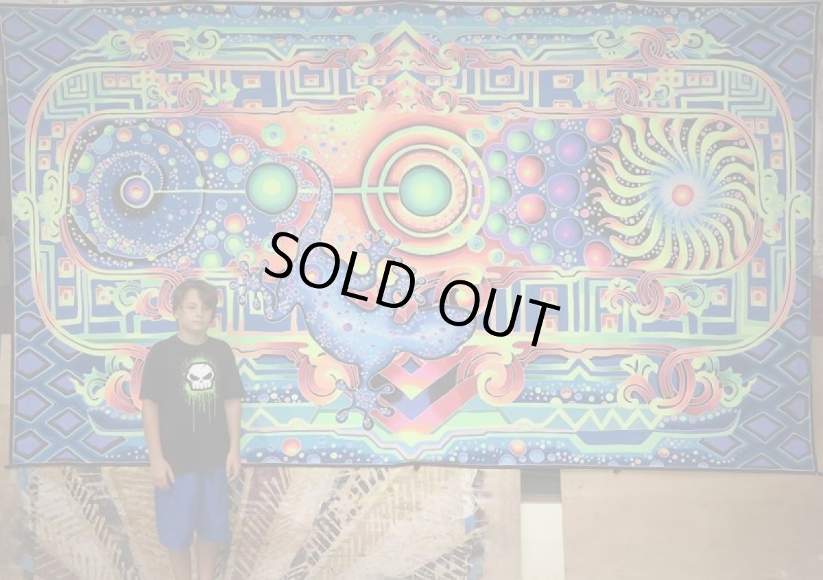 画像3: SPACE TRIBEバティック 3.7m × 2.15m「Space Gecko」 (3)