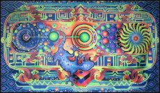 画像1: SPACE TRIBEバティック 3.7m × 2.15m「Space Gecko」 (1)