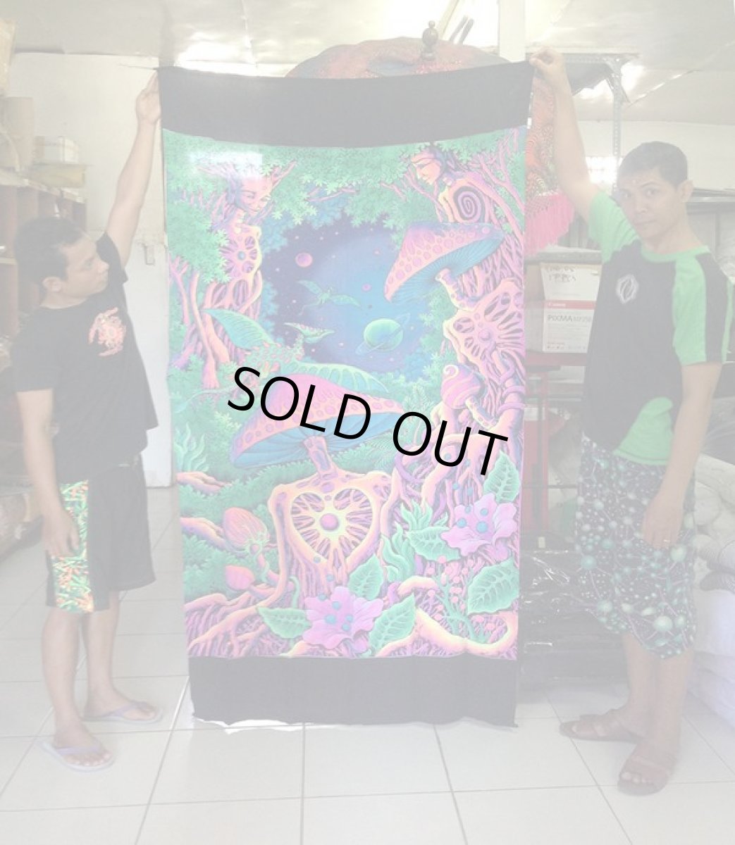 画像6: SPACE TRIBEバティック 1.2m × 2m「Psy Shroom」 (6)