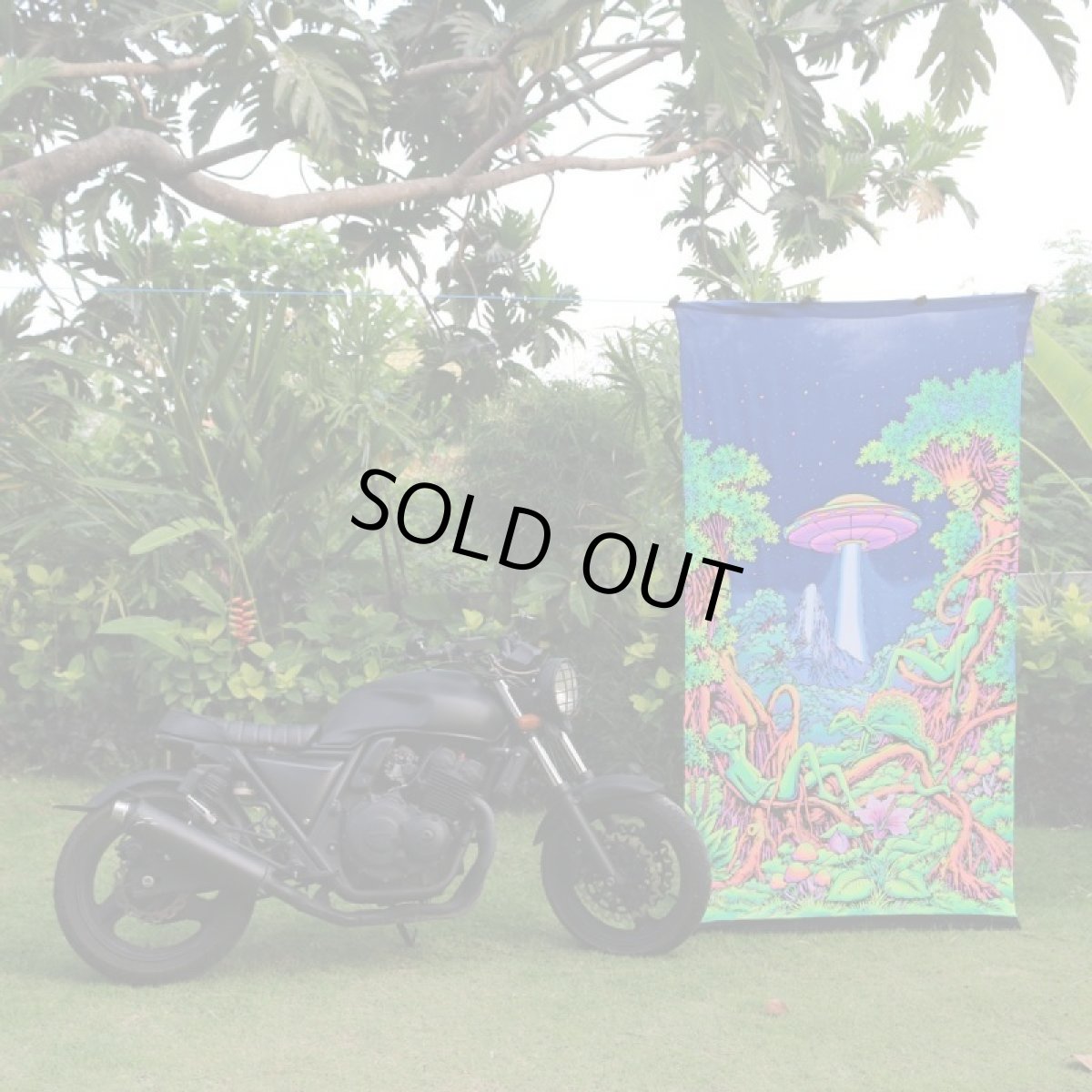 画像7: SPACE TRIBEバティック 1.2m × 2m「UFO Jungle」 (7)