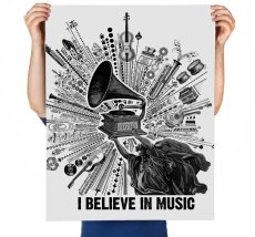 画像1: 【限定生産】 Imaginary Foundation アートプリント「I Believe in Music」 (1)