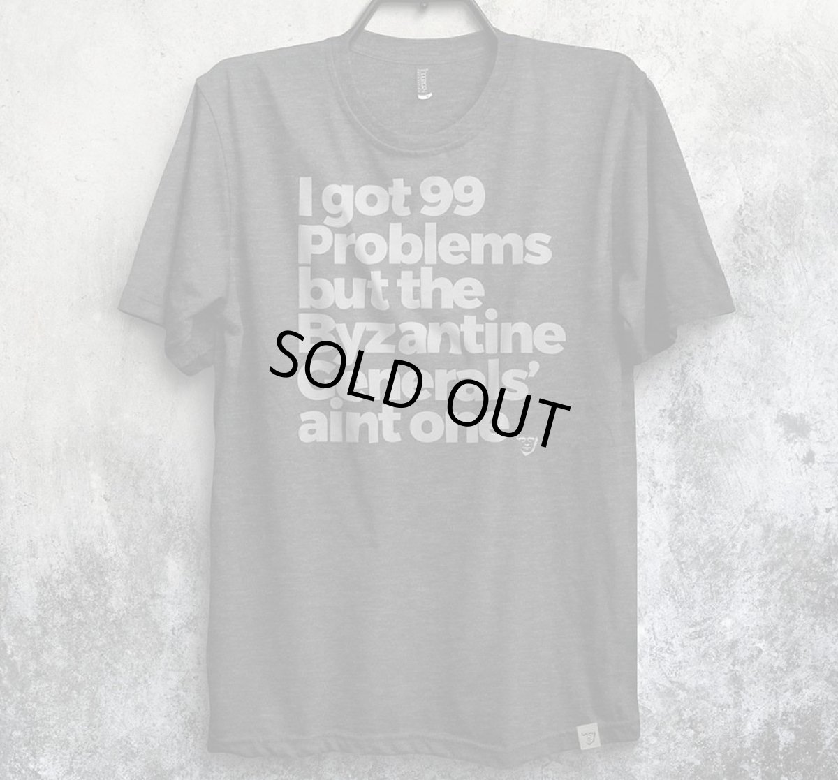 画像1: 【150枚限定仕様】Imaginary Foundation メンズTシャツ「BYZANTINE GENERALS' PROBLEM ／ チャコール」 (1)