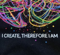画像4: Imaginary Foundation メンズTシャツ「I Create Therefore I Am ／ ブラック」 (4)