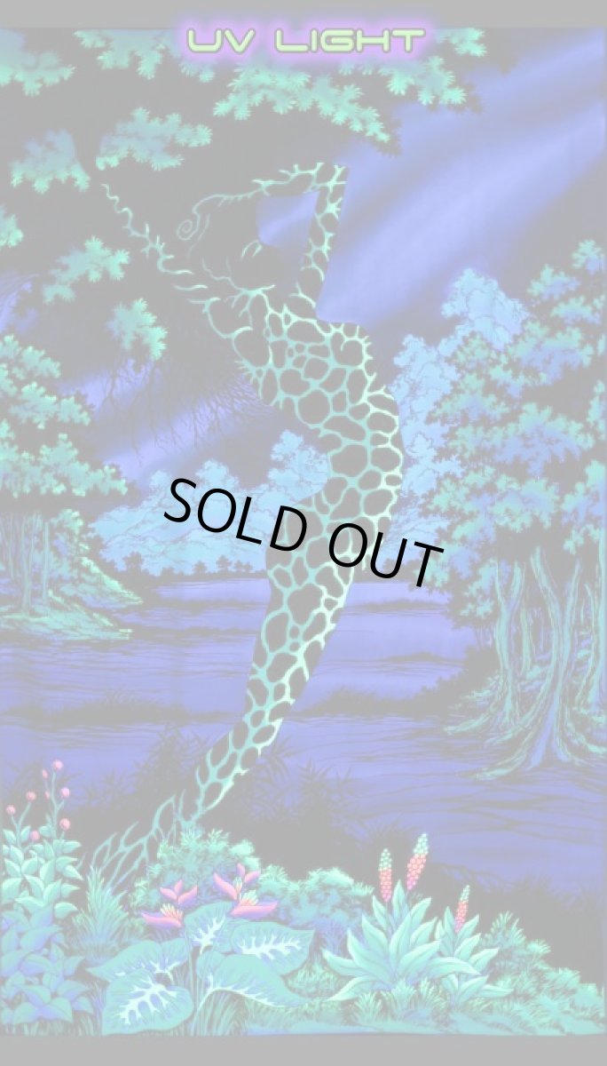 画像2: SPACE TRIBEバティック 1.2m × 2m「Swamp Siren」 (2)