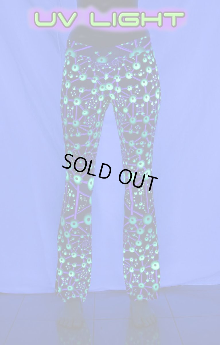 画像5: SPACE TRIBE - ライクラ フレア パンツ「Atomic Alien」 (5)