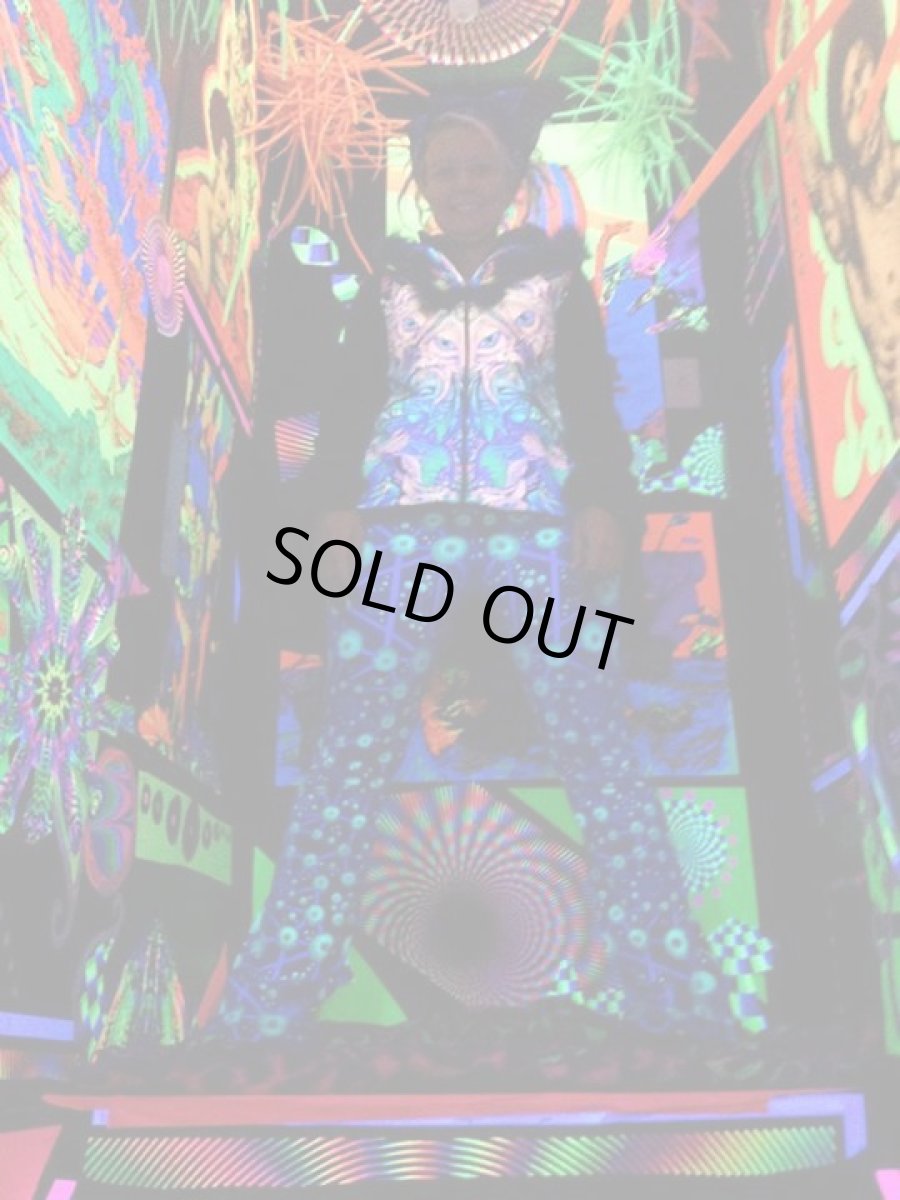 画像6: SPACE TRIBE - ライクラ フレア パンツ「Atomic Alien」 (6)