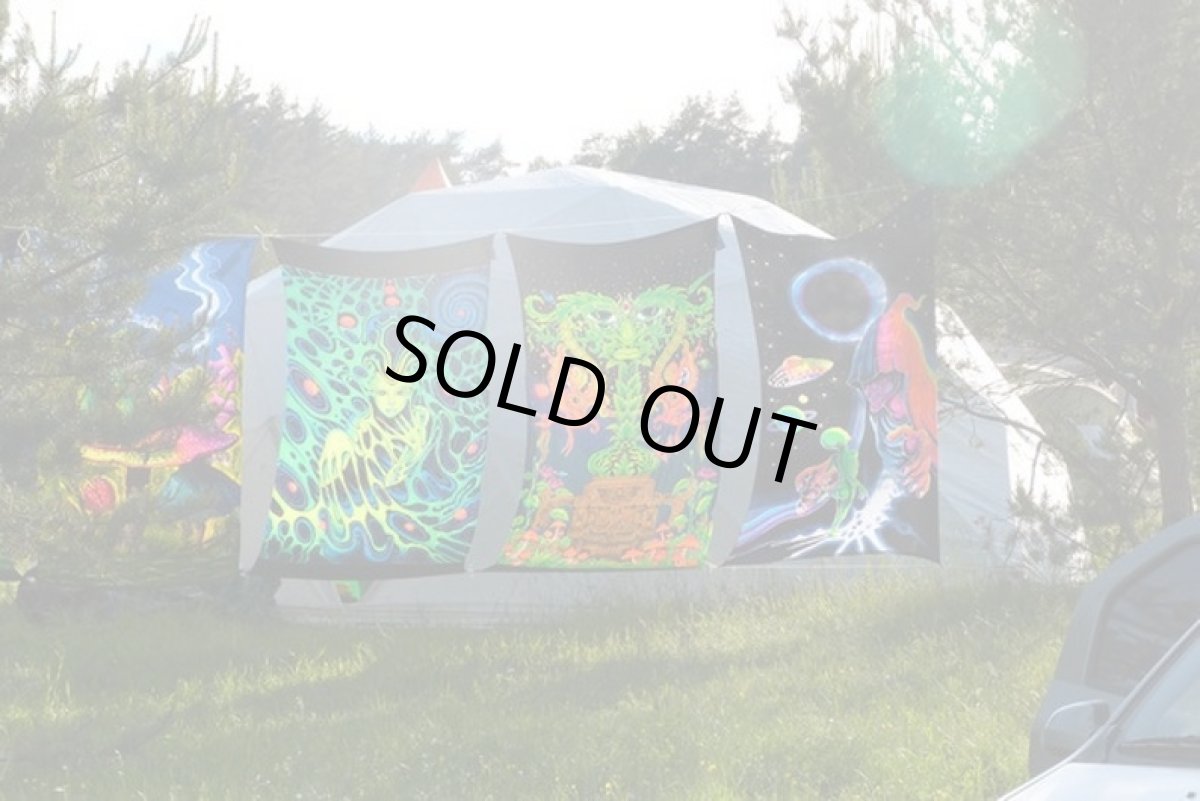 画像3: SPACE TRIBEバティック 1.2m × 2m「Green Man」 (3)