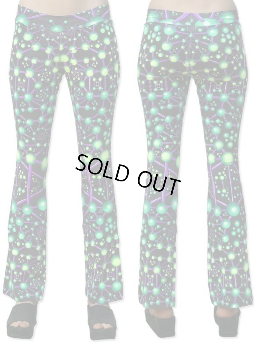 画像3: SPACE TRIBE - ライクラ フレア パンツ「Atomic Alien」 (3)