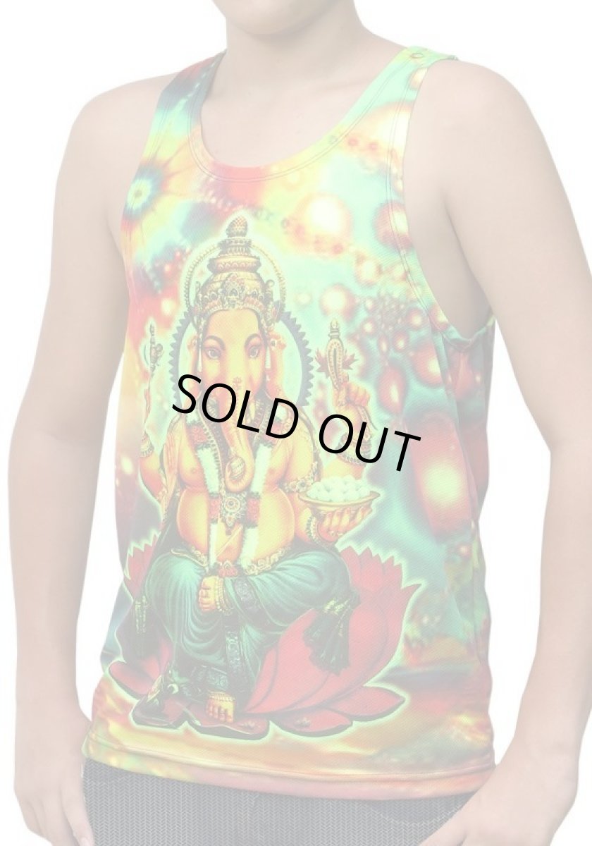 画像2: SPACE TRIBE - メンズ シングレット「Psy Ganesh」 (2)