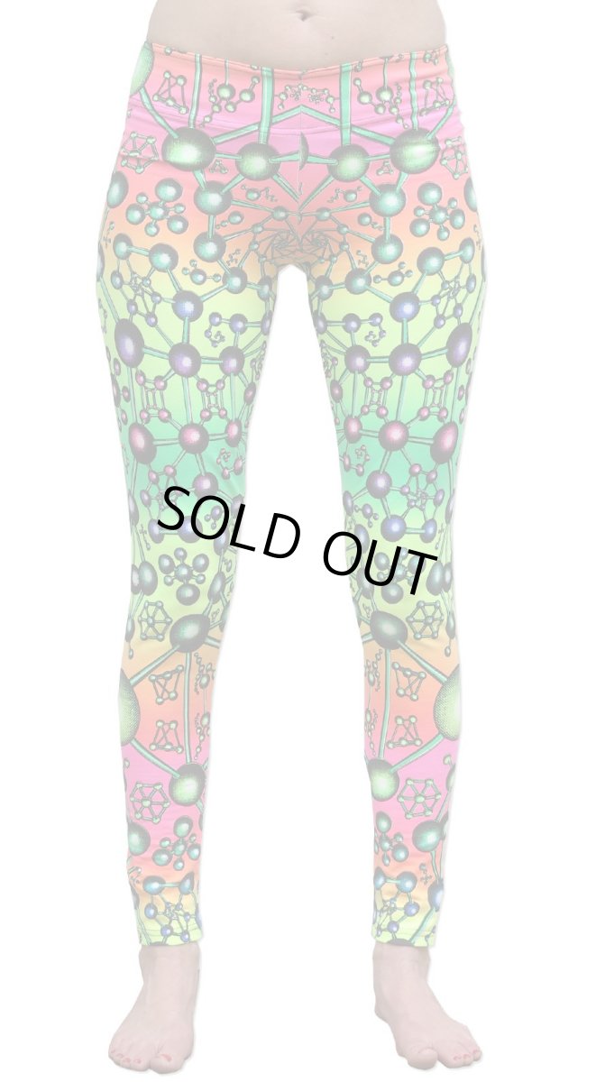 画像3: SPACE TRIBE - ワイドウエストバンド レギンス「Atomic Rainbow」 (3)