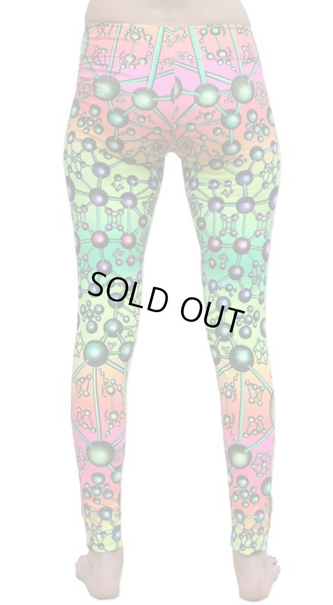 画像4: SPACE TRIBE - ワイドウエストバンド レギンス「Atomic Rainbow」 (4)