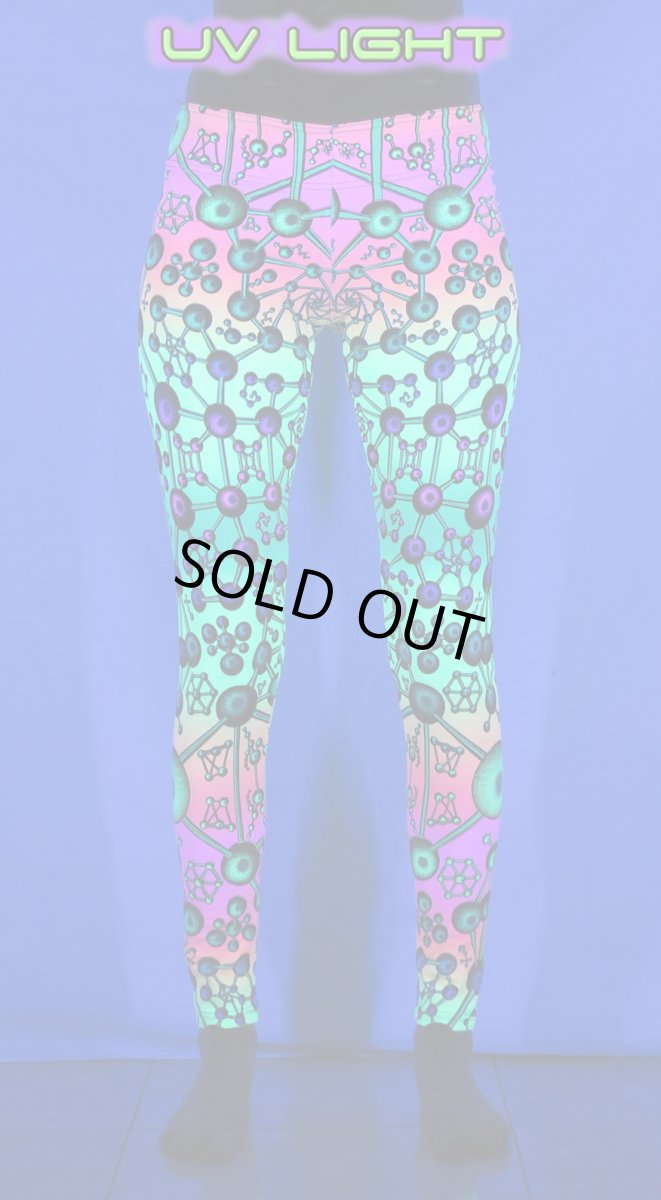 画像5: SPACE TRIBE - ワイドウエストバンド レギンス「Atomic Rainbow」 (5)