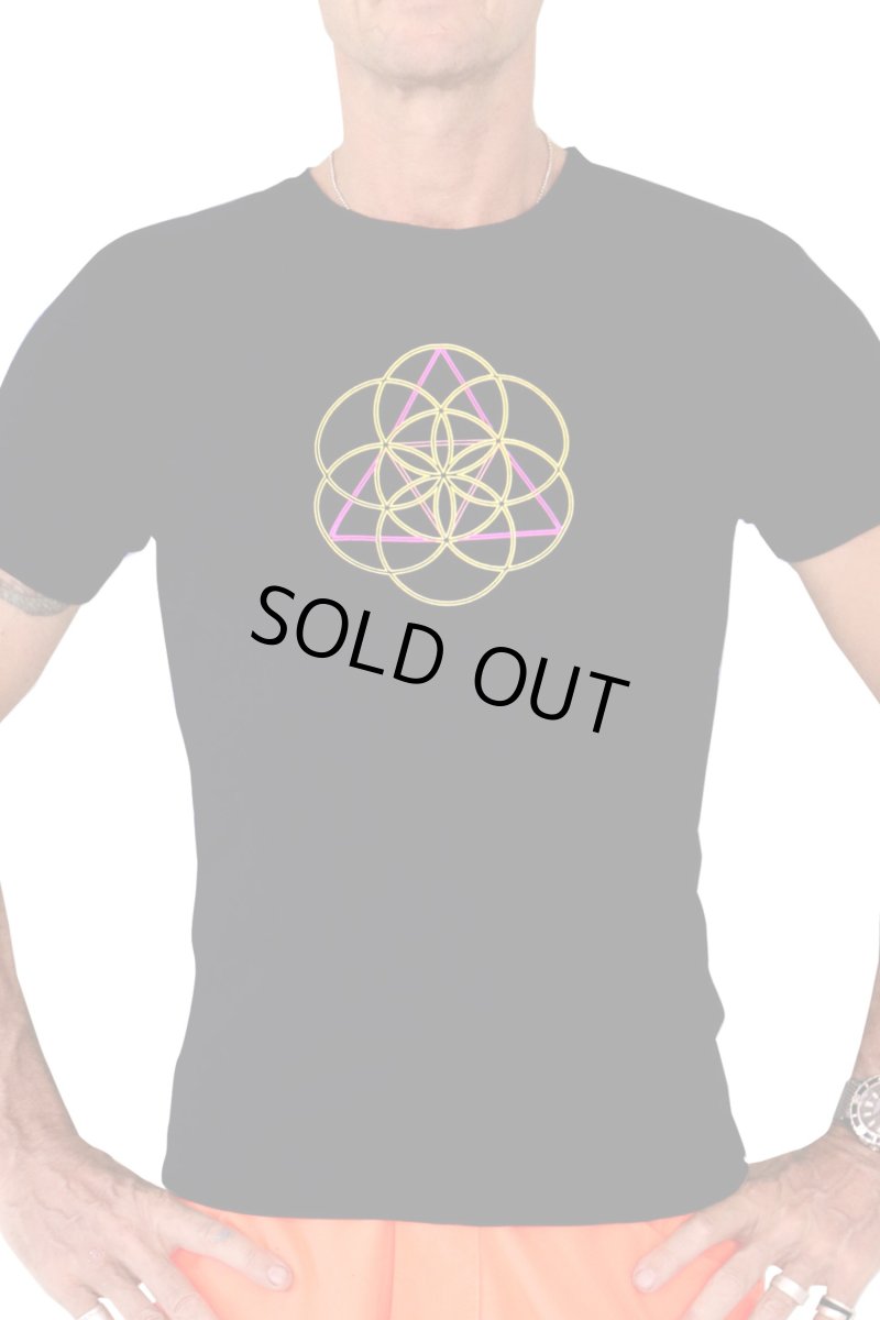 画像2: SPACE TRIBE - メンズTシャツ「Metatronic Fire」 (2)