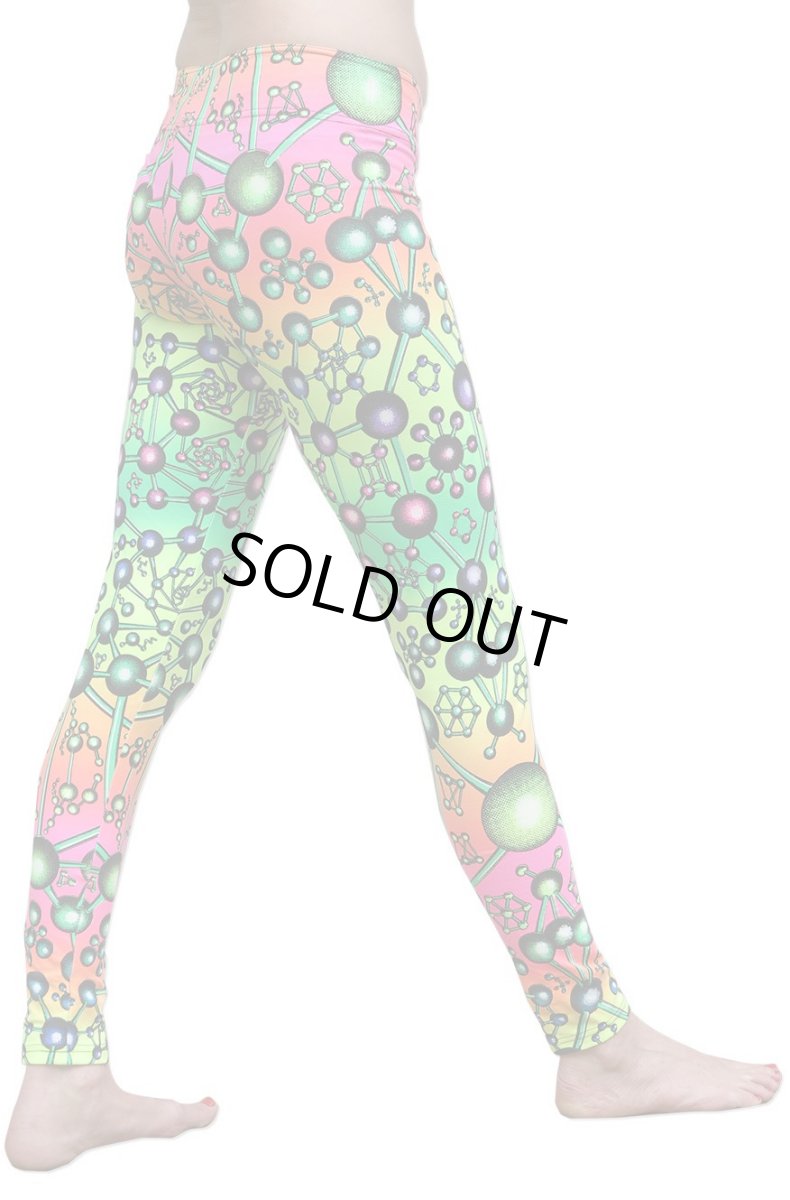 画像2: SPACE TRIBE - ワイドウエストバンド レギンス「Atomic Rainbow」 (2)