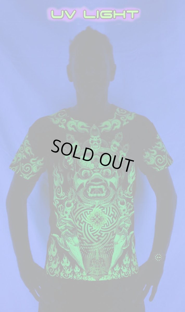 画像5: SPACE TRIBE - メンズTシャツ「Lime Mahakala」 (5)