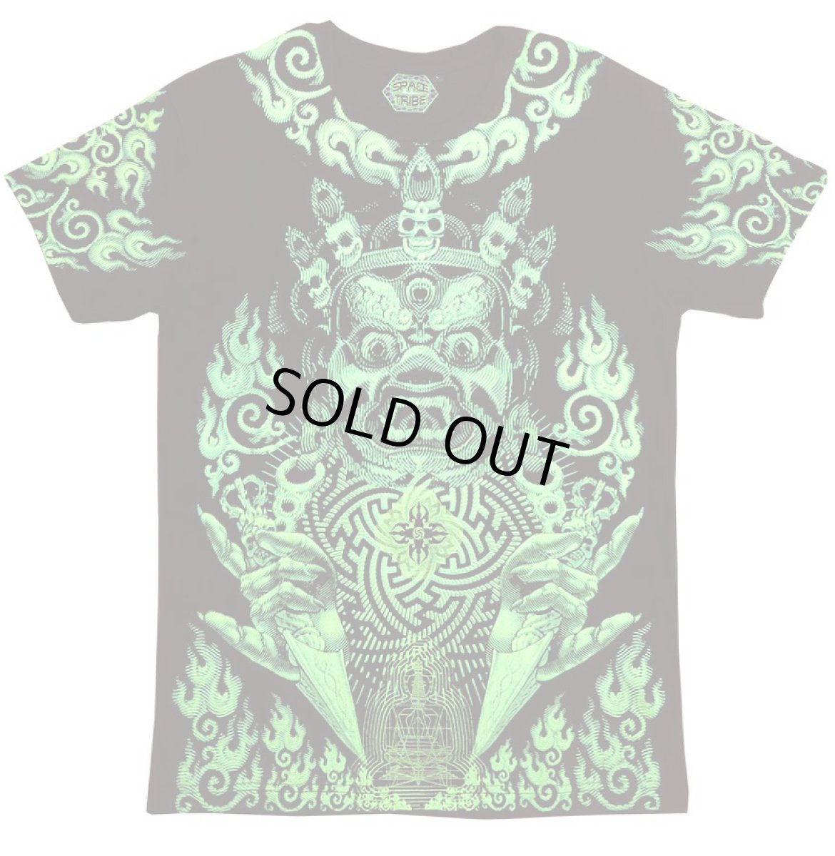 画像4: SPACE TRIBE - メンズTシャツ「Lime Mahakala」 (4)