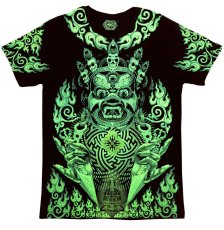 画像4: SPACE TRIBE - メンズTシャツ「Lime Mahakala」 (4)