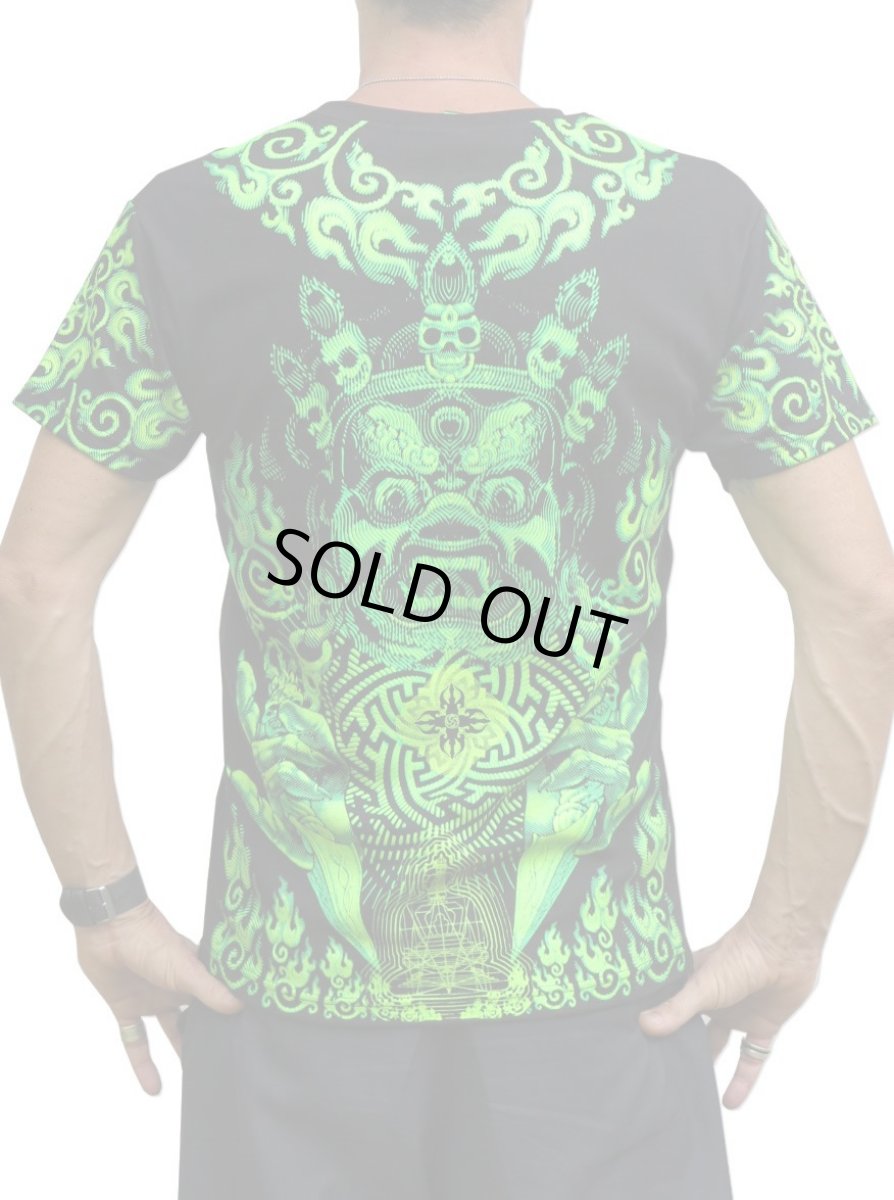 画像3: SPACE TRIBE - メンズTシャツ「Lime Mahakala」 (3)
