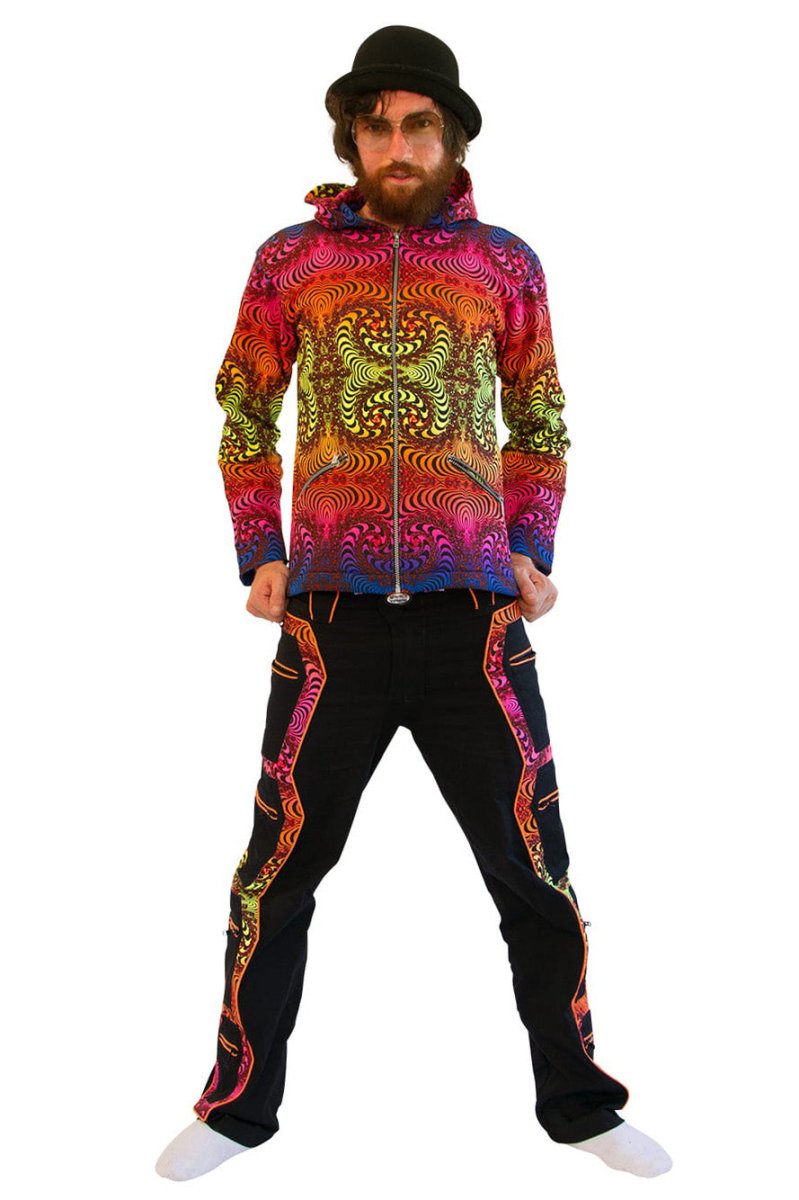 画像6: SPACE TRIBE - ユニセックス パーカー「Rainbow Fractal」 (6)