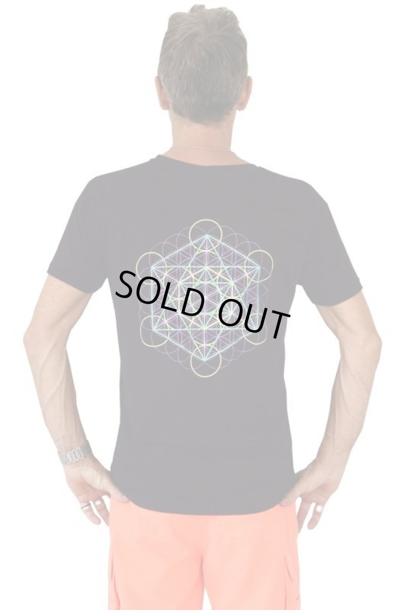 画像4: SPACE TRIBE - メンズTシャツ「Metatronic Lime」 (4)