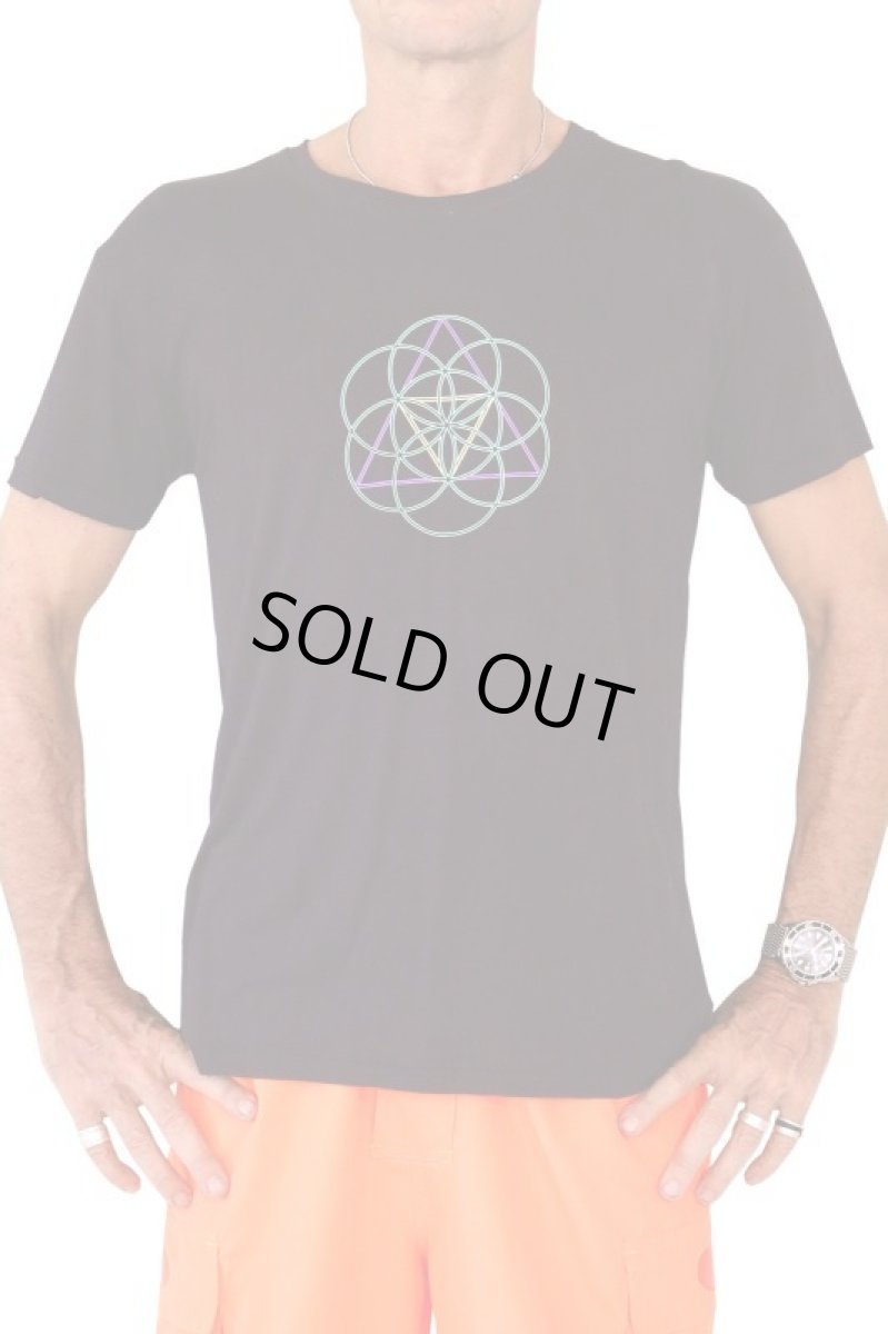 画像2: SPACE TRIBE - メンズTシャツ「Metatronic Lime」 (2)