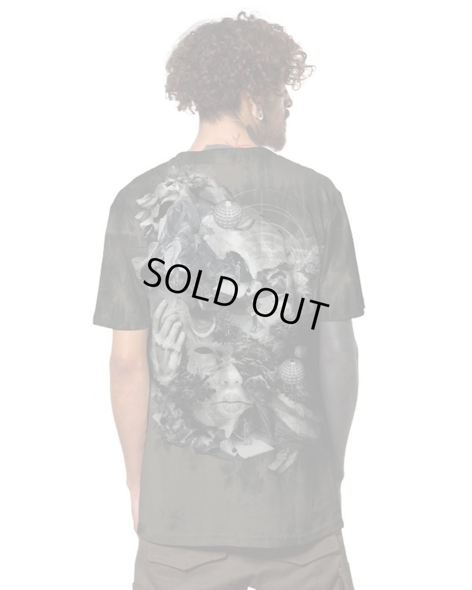 画像5: PLAZMA - Mind Divers メンズ 半袖Tシャツ／タイダイダークグレー (5)