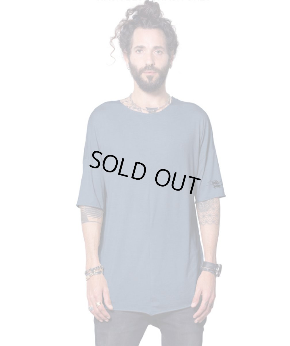 画像2: PLAZMA - HELIX メンズ 5分袖Tシャツ／ウォッシュブルー (2)