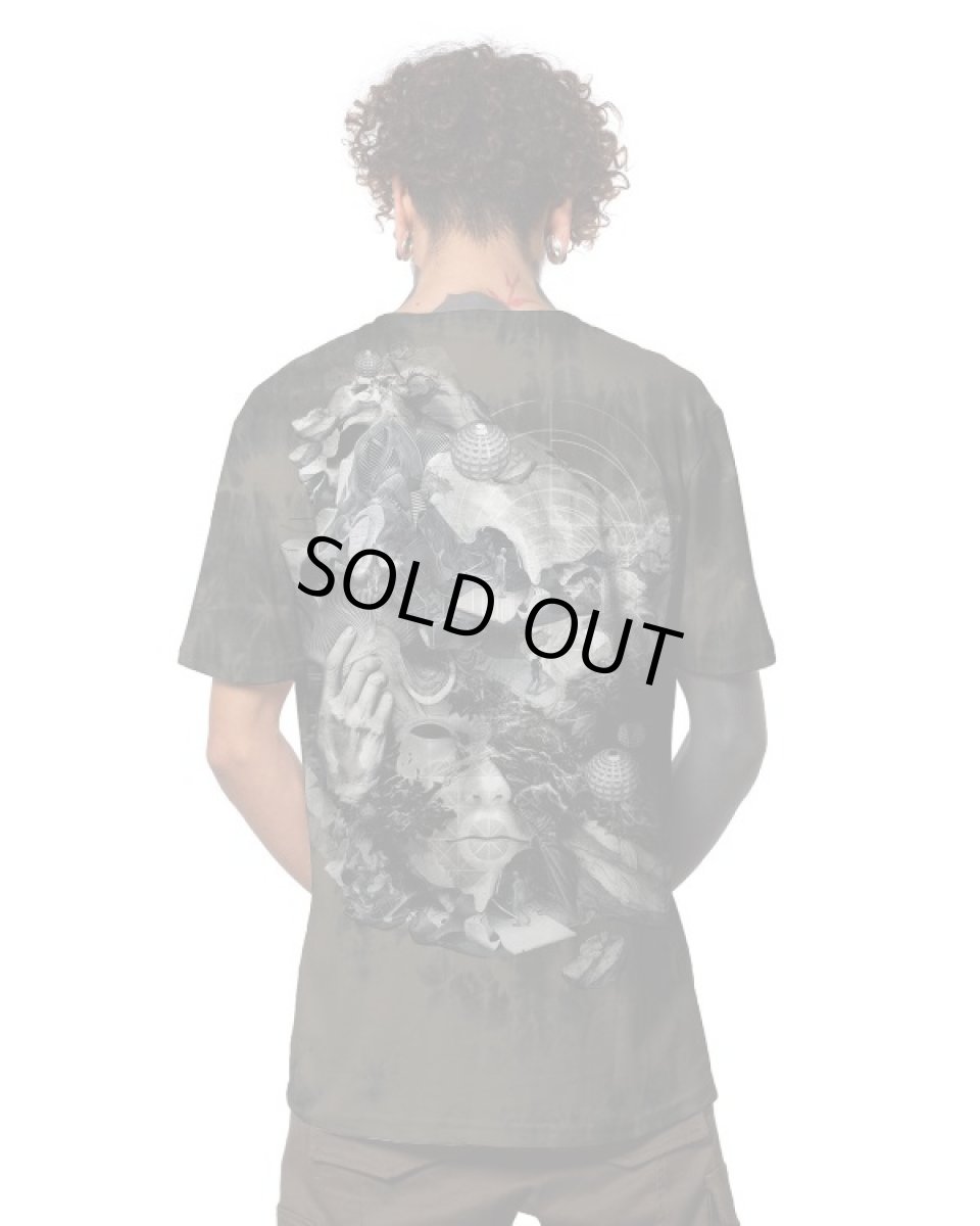 画像4: PLAZMA - Mind Divers メンズ 半袖Tシャツ／タイダイダークグレー (4)