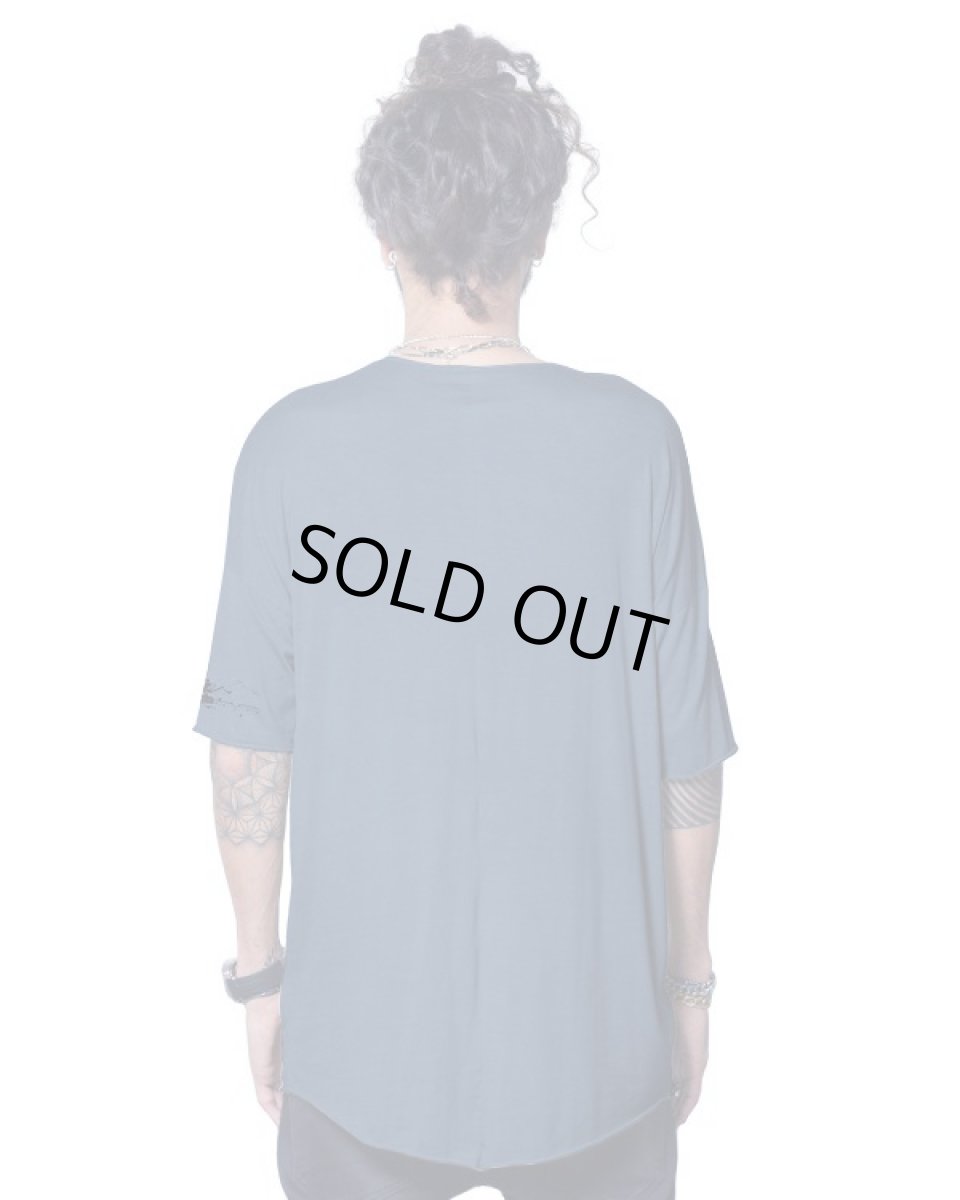 画像3: PLAZMA - HELIX メンズ 5分袖Tシャツ／ウォッシュブルー (3)