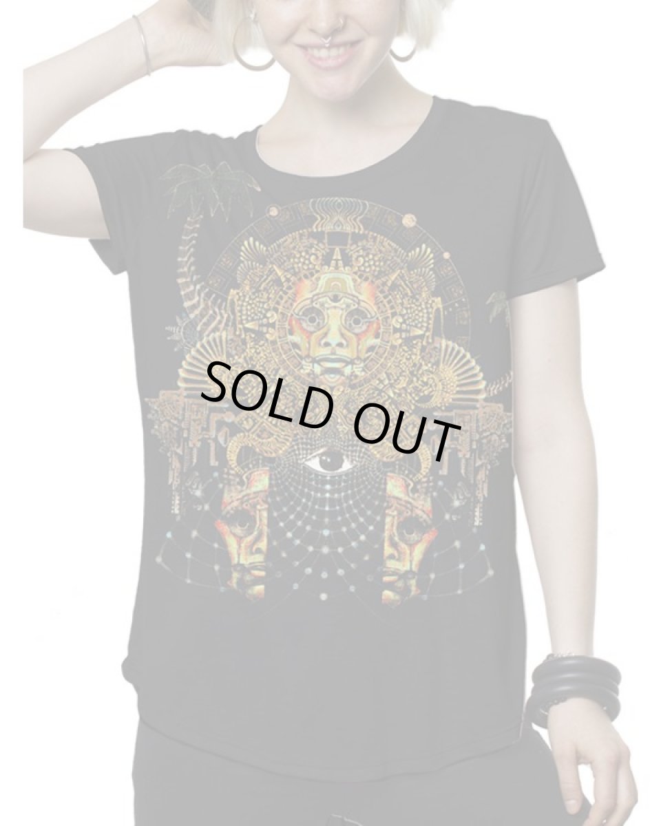 画像2: PLAZMA - Hill Top レディース 半袖Tシャツ／ブラック (2)