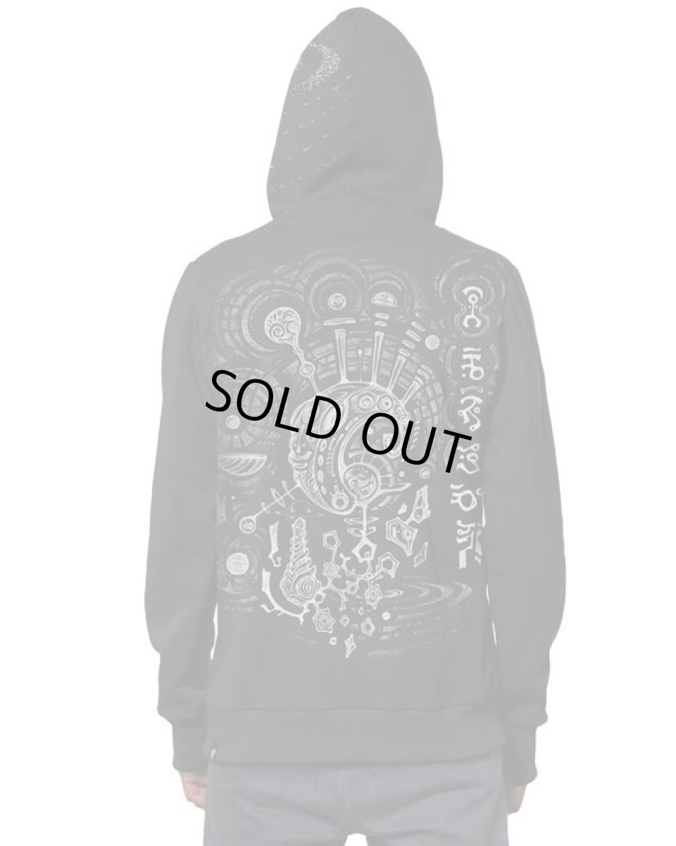 画像1: PLAZMA - RIPPLE メンズ ジップアップ パーカー／ブラック (1)