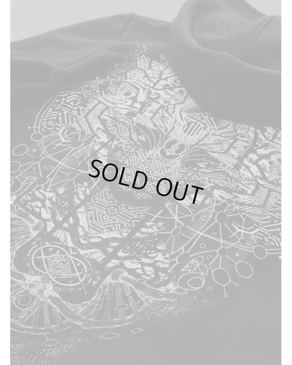 画像5: PLAZMA - Digital Nature メンズ ジップアップ パーカー／ブラック (5)