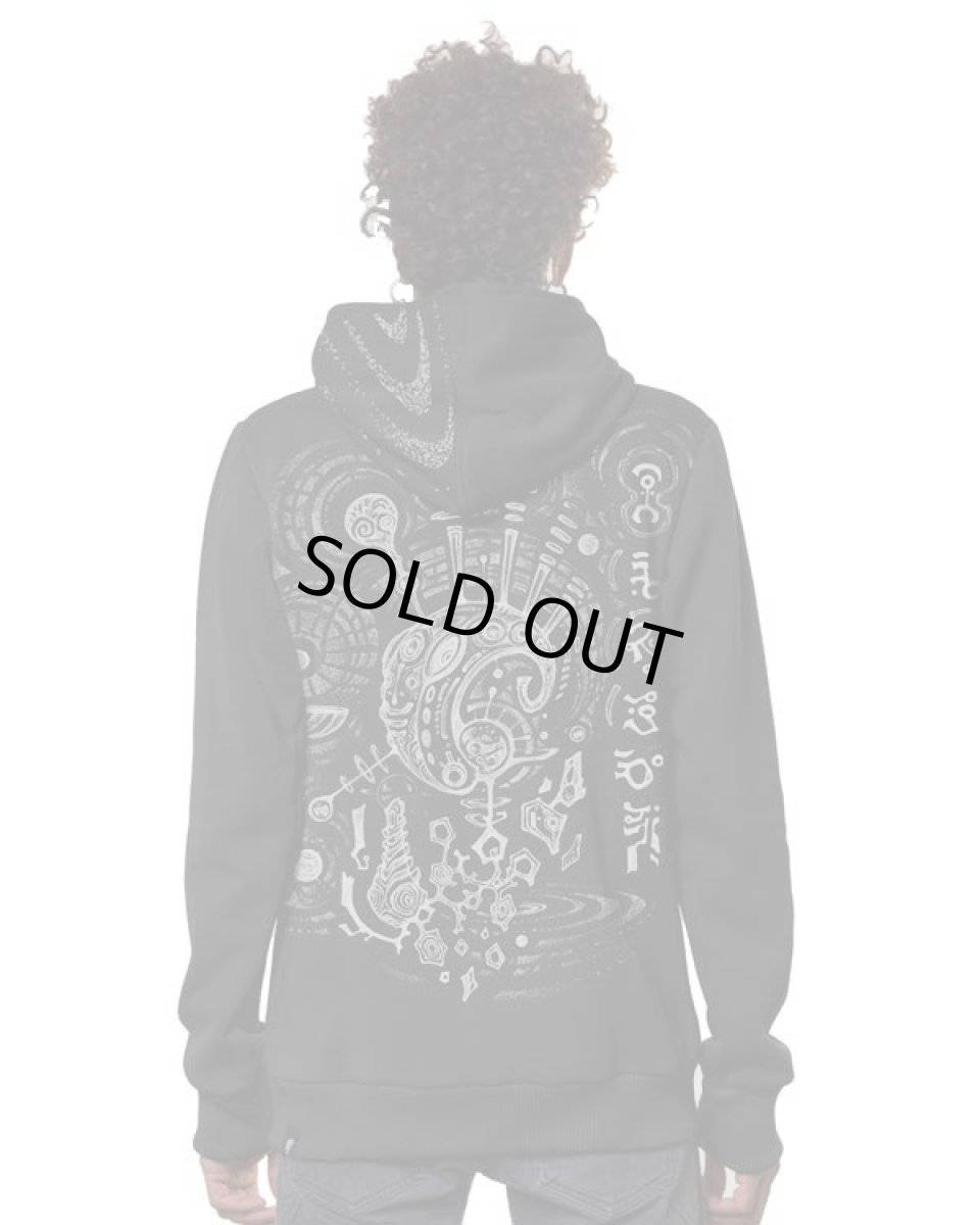 画像2: PLAZMA - RIPPLE メンズ ジップアップ パーカー／ブラック (2)