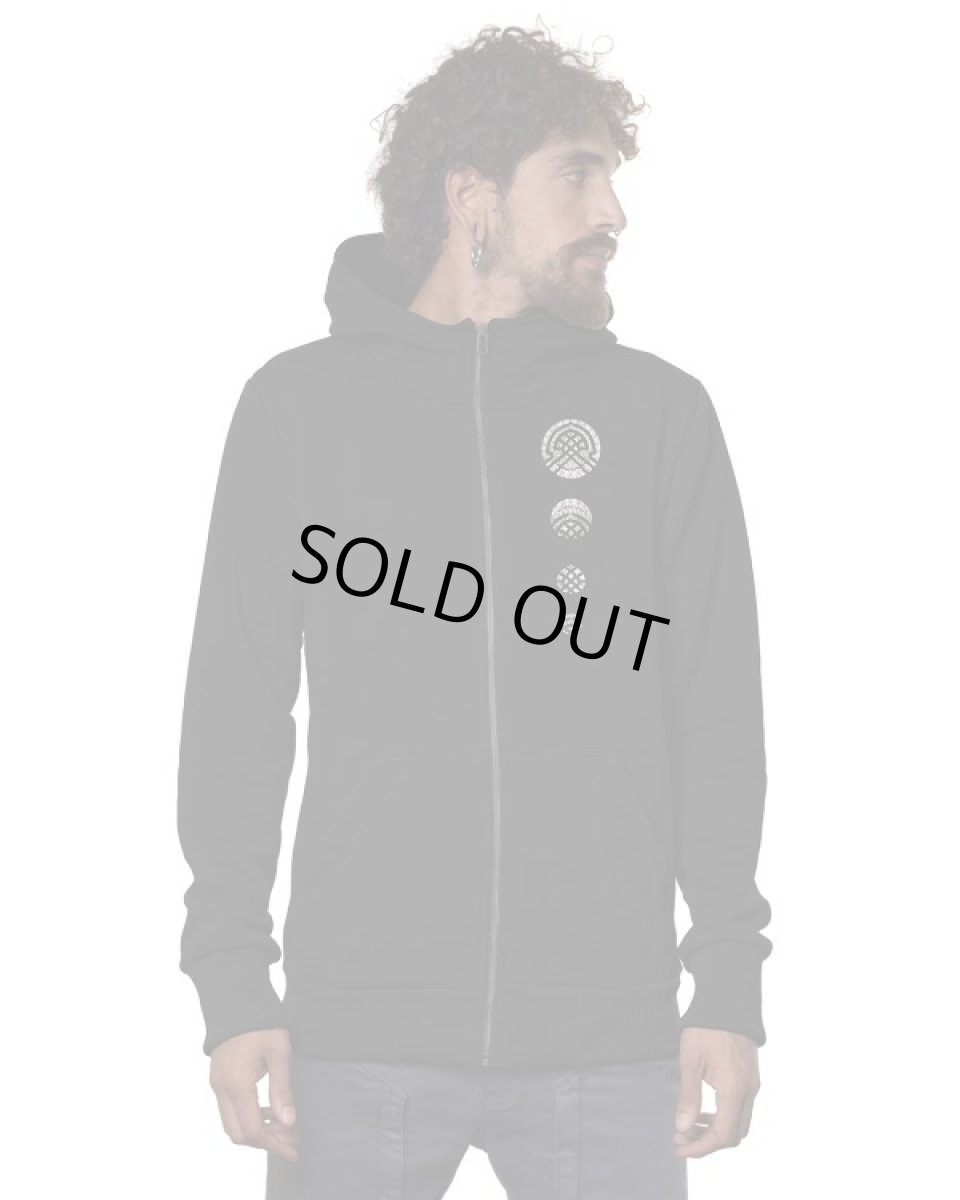 画像4: PLAZMA - Digital Nature メンズ ジップアップ パーカー／ブラック (4)