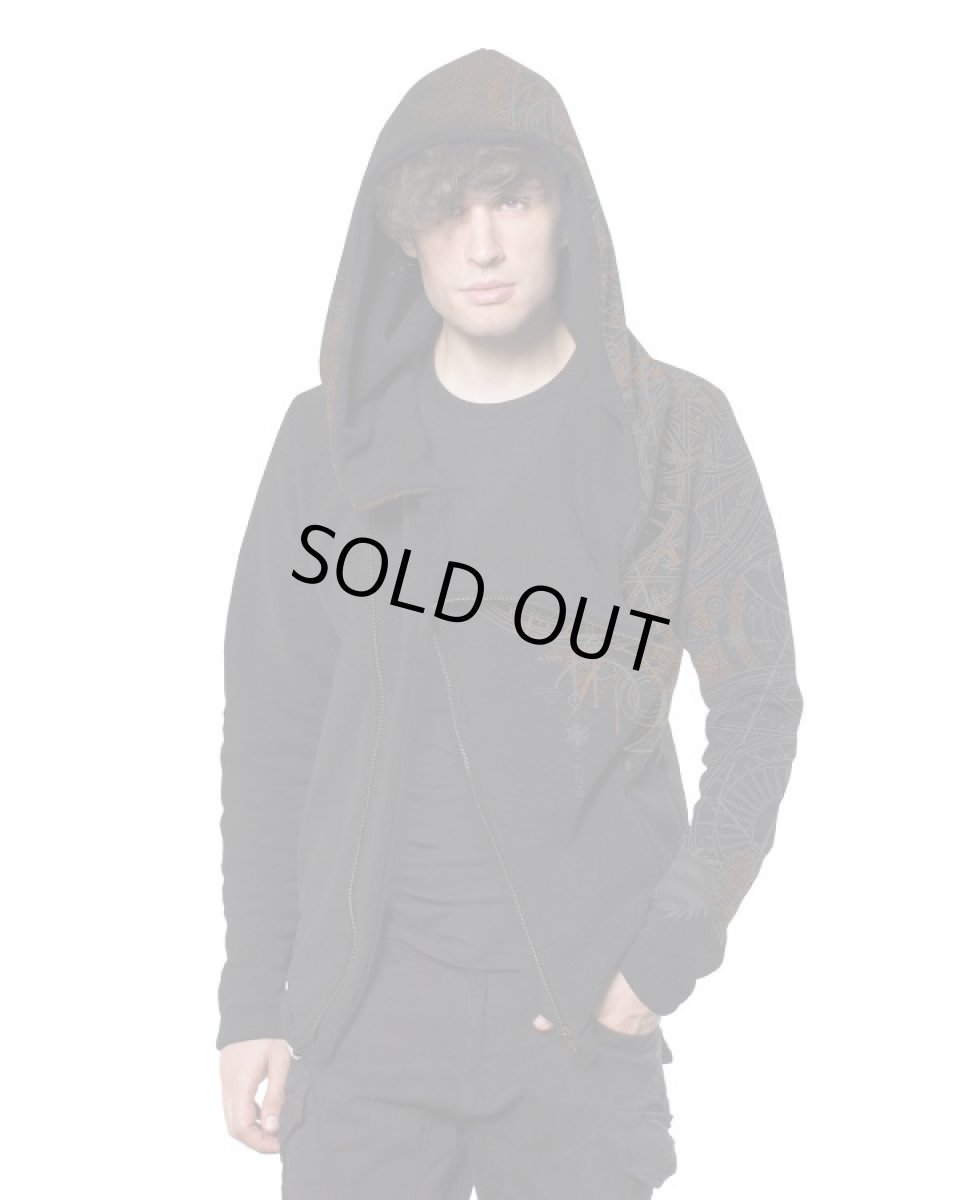 画像1: PLAZMA - WITCHER メンズ ジップアップ パーカー／ブラック (1)