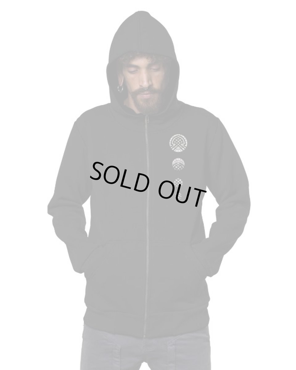 画像3: PLAZMA - Digital Nature メンズ ジップアップ パーカー／ブラック (3)