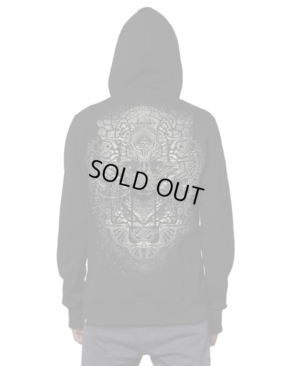 画像2: PLAZMA - Digital Nature メンズ ジップアップ パーカー／ブラック (2)