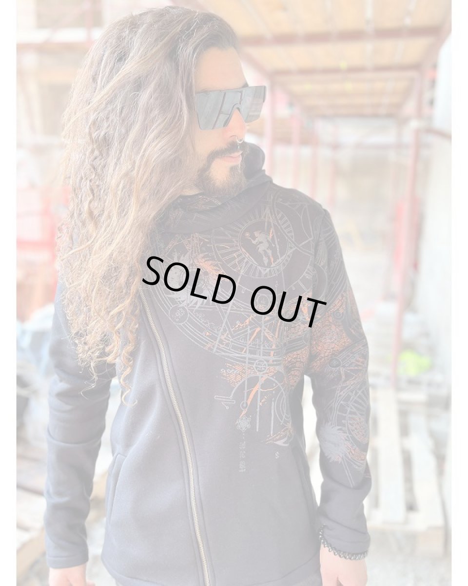 画像6: PLAZMA - WITCHER メンズ ジップアップ パーカー／ブラック (6)