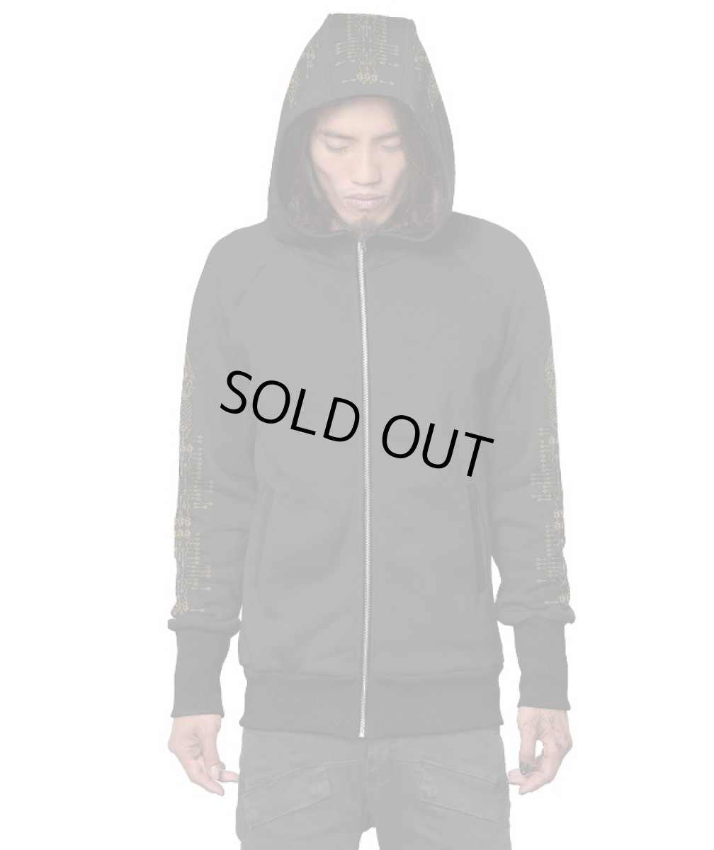 画像2: PLAZMA - ASTARTA メンズ ジップアップ パーカー／ブラック (2)