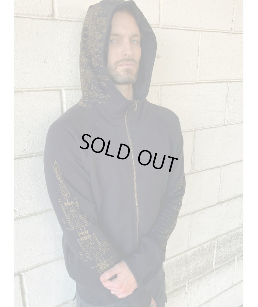 画像5: PLAZMA - ASTARTA メンズ ジップアップ パーカー／ブラック (5)