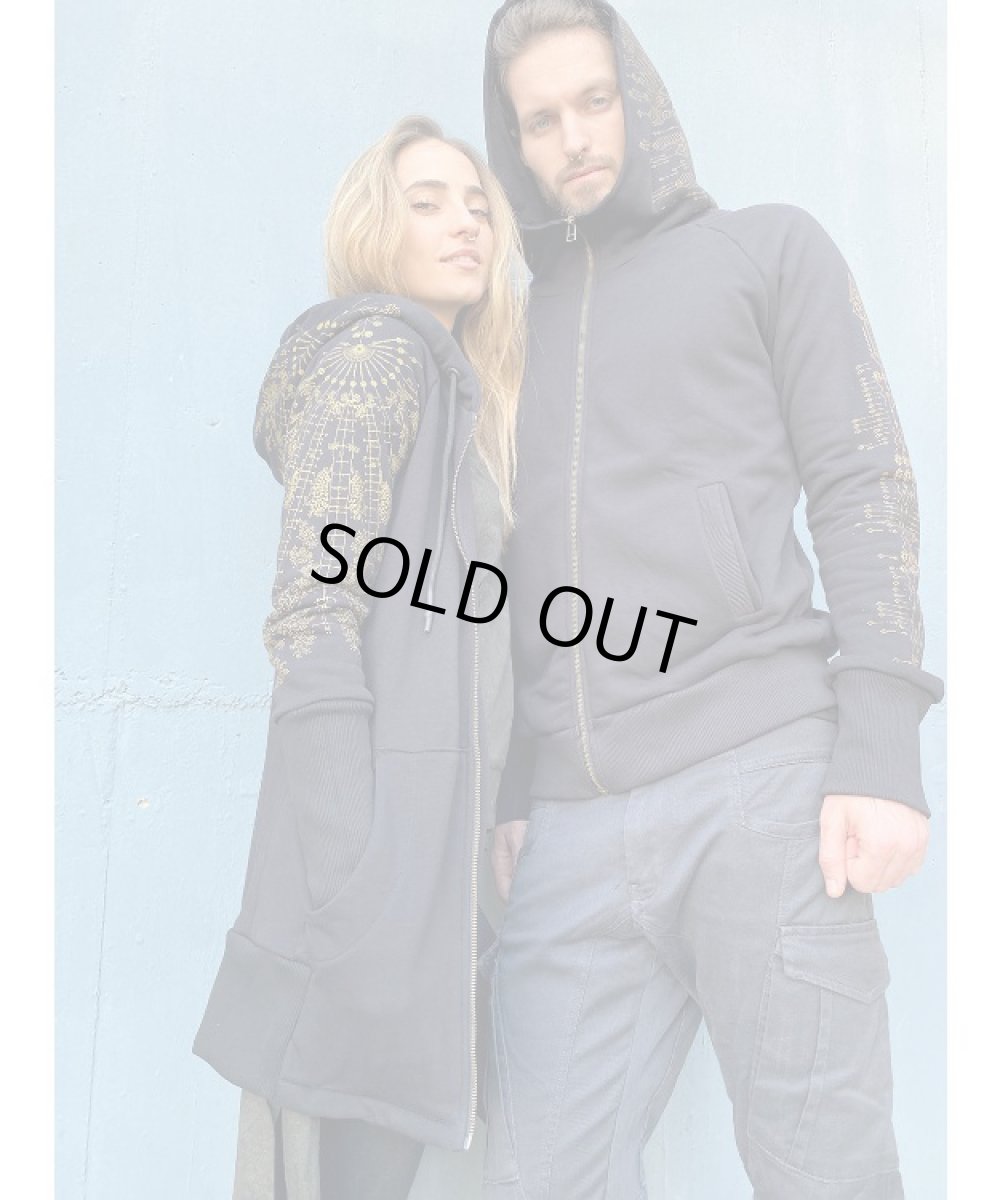 画像6: PLAZMA - ASTARTA メンズ ジップアップ パーカー／ブラック (6)